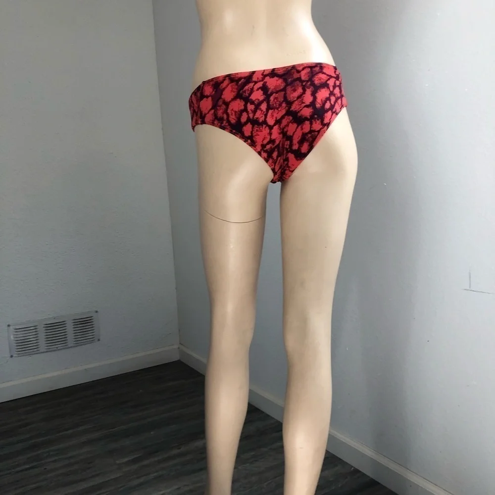 RVCA The balance of Opposites acid wash orange, black print bikini bottom size:S